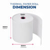 Cybrix Thermal Paper Rolls. 50 Rolls 65GSM - Image 2